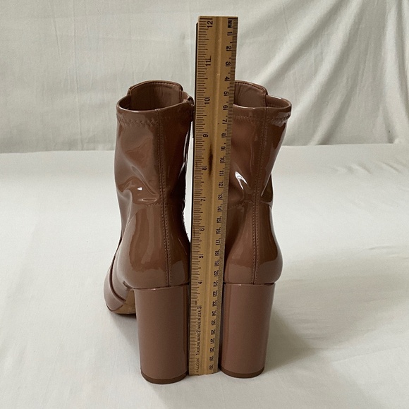 Aldo | Shoes | Aldo Jonasson Suede Green Ankle Booties  ALDO Sock Booties Ankle Boots Patent Glossy Taupe Size 9